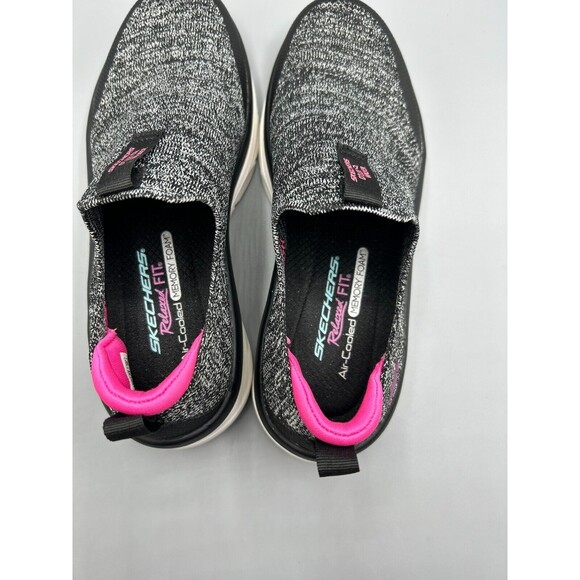 Skechers Relaxed Fit D'Lux Walker Relaxed Fit Memory Foam Black/Gray Size 7 - Picture 9 of 10